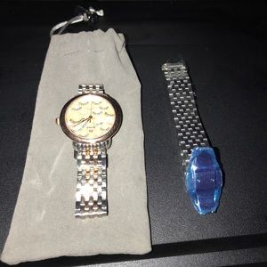 Serein Two-Tone Rose Gold,Beige Diamond Dial Watch